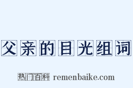 父亲的目光组词是什么意思的图片